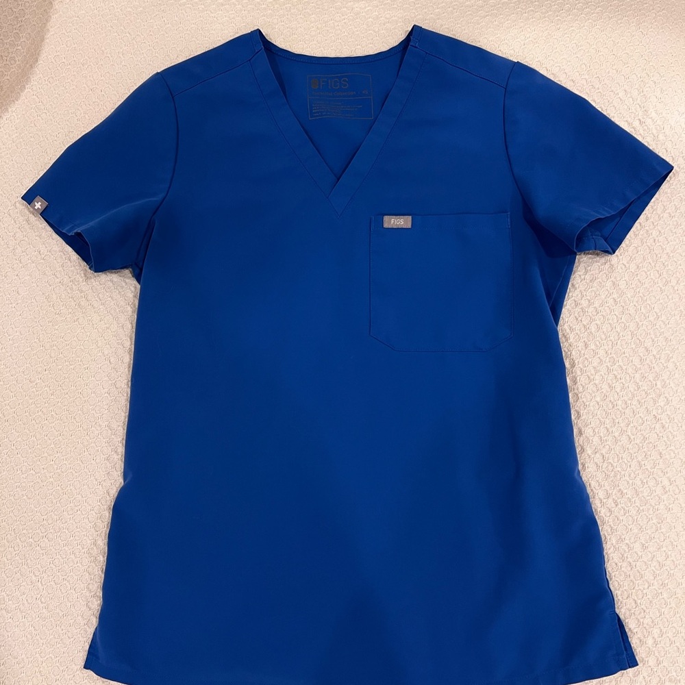 Figs XSmall Royal Blue Catarina Scrub Top
